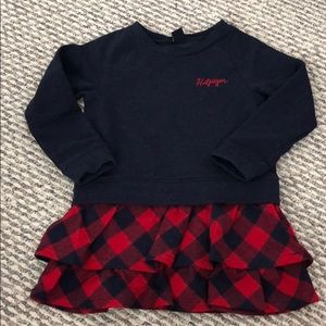 Tommy Hilfiger plaid navy red dress